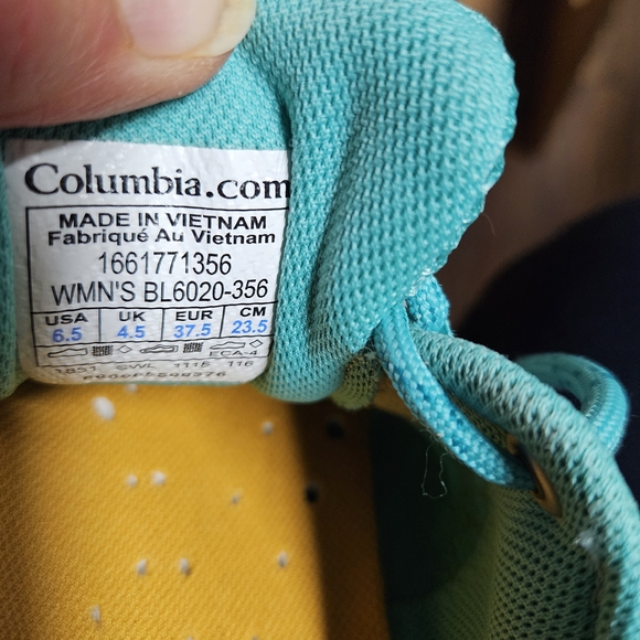 Columbia Kids Teal and Gray Sneakers - Picture 6 of 6